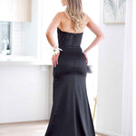 Armani Corset Satin Gown - Black