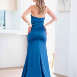 Armani Corset Satin Gown - Indigo