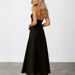 Audrey Halterneck Maxi Dress Black Back