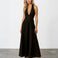 Audrey Halterneck Maxi Dress Black Front