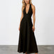 Audrey Halterneck Maxi Dress Black Front