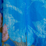 Audrey Halterneck Maxi Dress Blue Print fabric