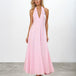 Audrey Halterneck Maxi Dress Pink front