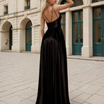 Ava Satin Gown Black Back
