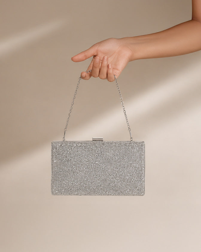 Amara Clutch Silver