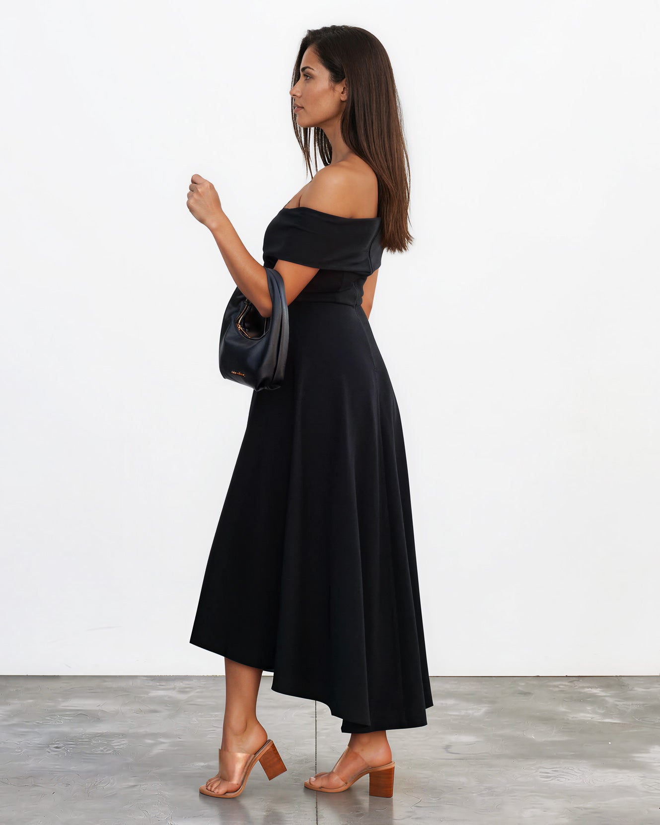 Belina Midi Dress Black Side