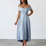 Belina Midi Dress Baby Blue Front