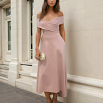 Belina Midi Dress Pink Front