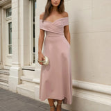 Belina Midi Dress Pink Front