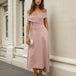 Belina Midi Dress Pink Front