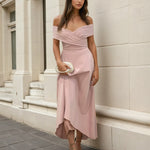 Belina Midi Dress Pink Front