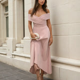 Belina Midi Dress Pink Front