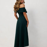 Belina Midi Dress Green Back