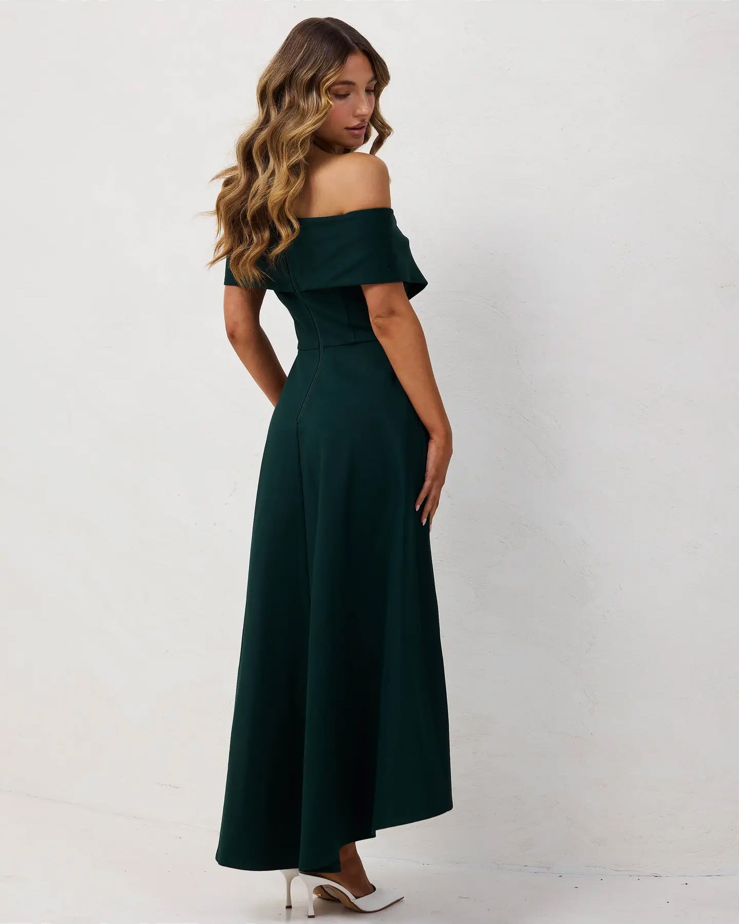 Belina Midi Dress Green Back