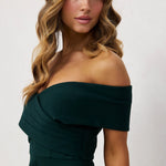 Belina Midi Dress Green Front