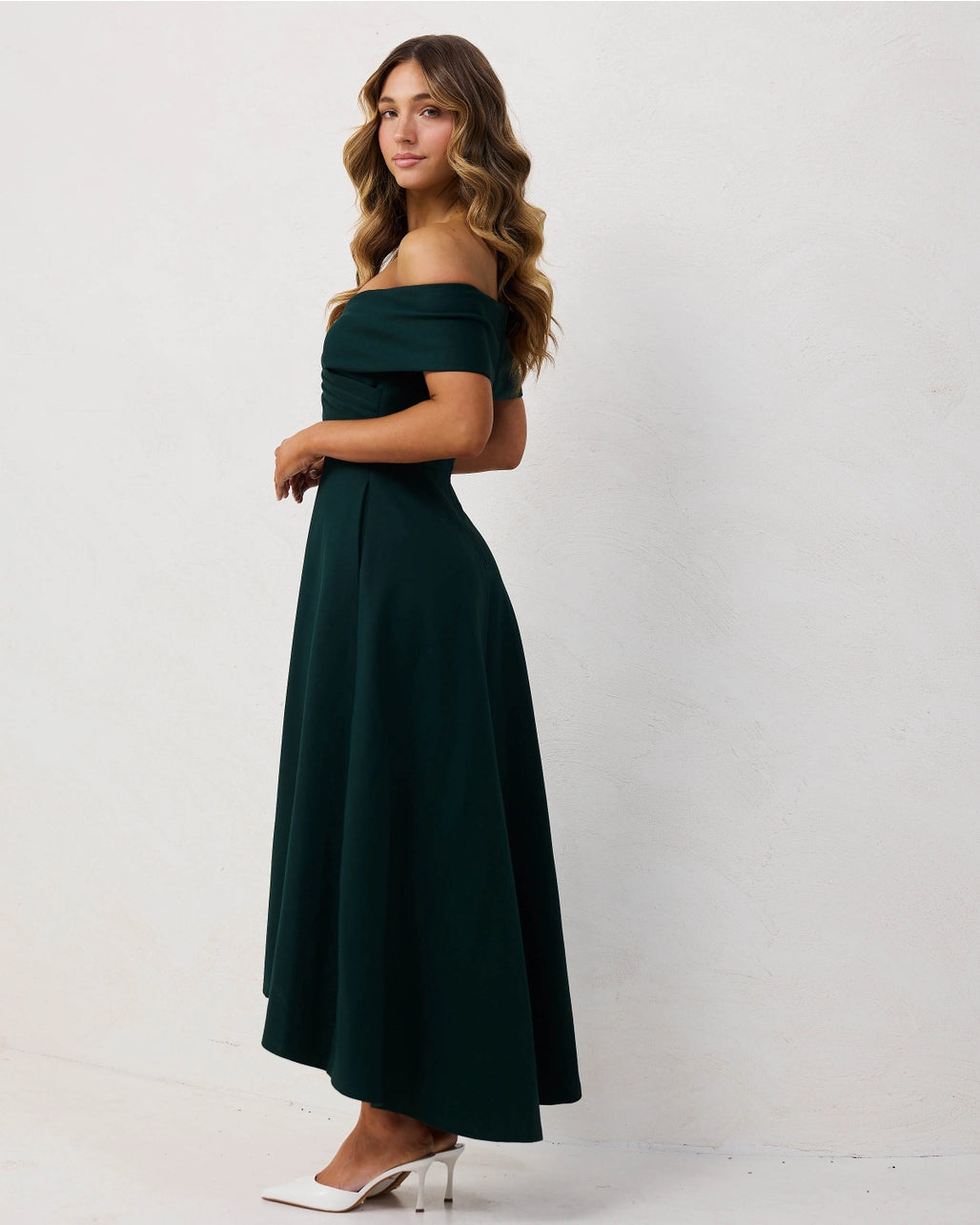 Belina Midi Dress Green Side