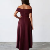Belina Midi Dress Mahogany Back