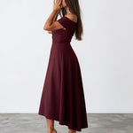Belina Midi Dress Mahogany Side