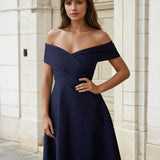 Belina Midi Dress Navy Front
