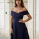 Belina Midi Dress Navy Front