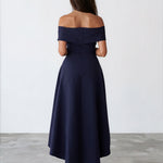 Belina Midi Dress Navy Back