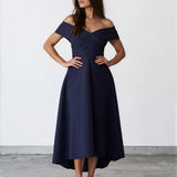 Belina Midi Dress Navy Front