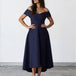 Belina Midi Dress Navy Front