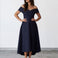Belina Midi Dress Navy front
