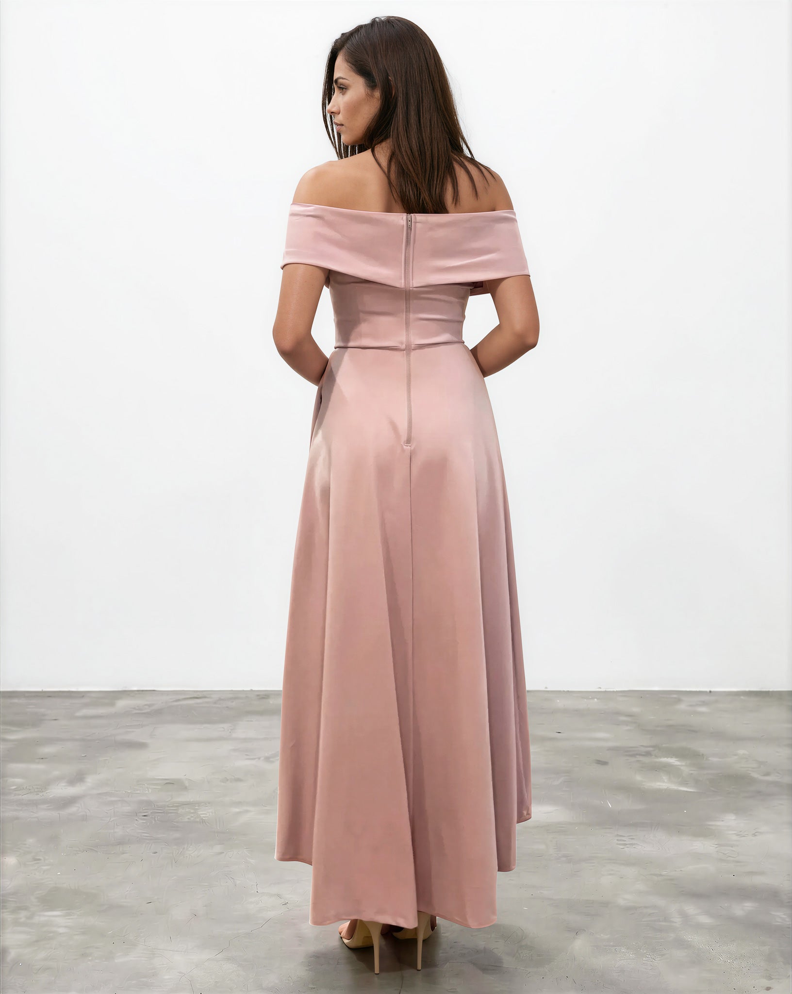 Belina Midi Dress Pink Back