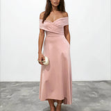 Belina Midi Dress Pink Front