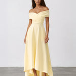 Belina Midi Dress Butter Yellow front