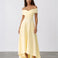 Belina Midi Dress Butter Yellow front