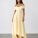 Belina Midi Dress Butter Yellow front
