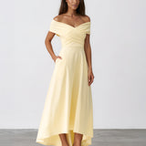 Belina Midi Dress Butter Yellow front