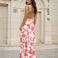 Bella Layered Maxi Dress Pink Print Back