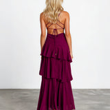 Bella Layered Maxi Dress Wine back