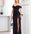 Bellatrix Off Shoulder Sequin Gown - Black