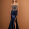 Bianca Strapless Corset Gown Navy Front