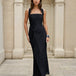 Giulia Lace Maxi Dress Black Front