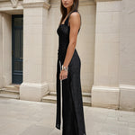 Giulia Lace Maxi Dress Black Side