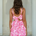 Boston Playsuit Pink Print Back
