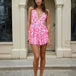 Boston Playsuit Pink Print Front