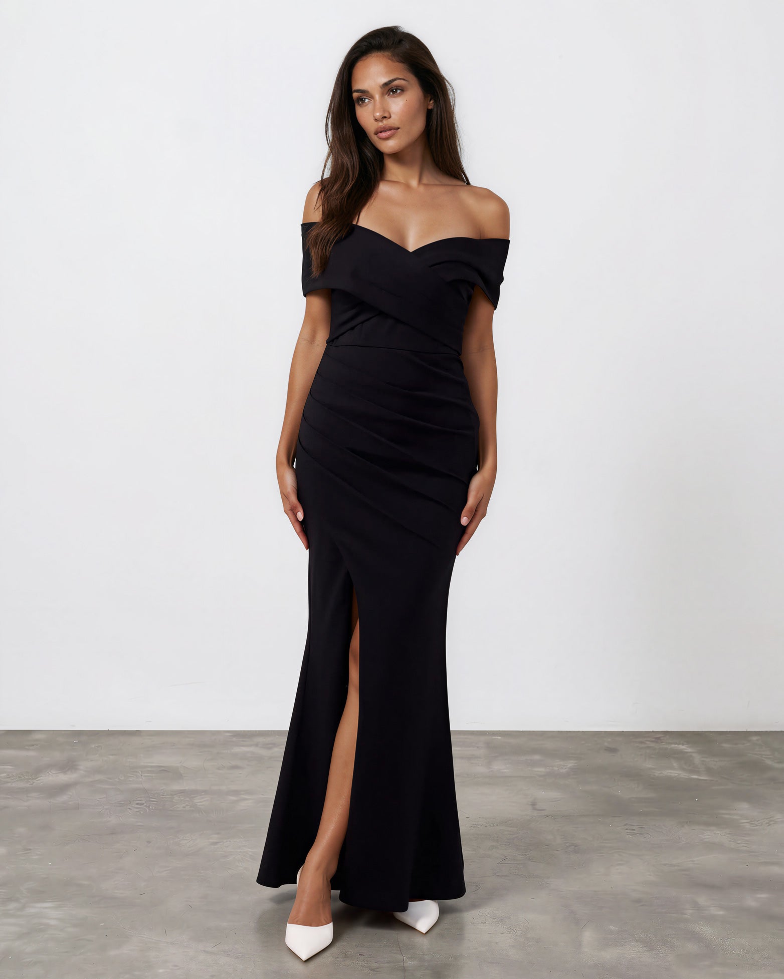 Briana Maxi Dress Black Front