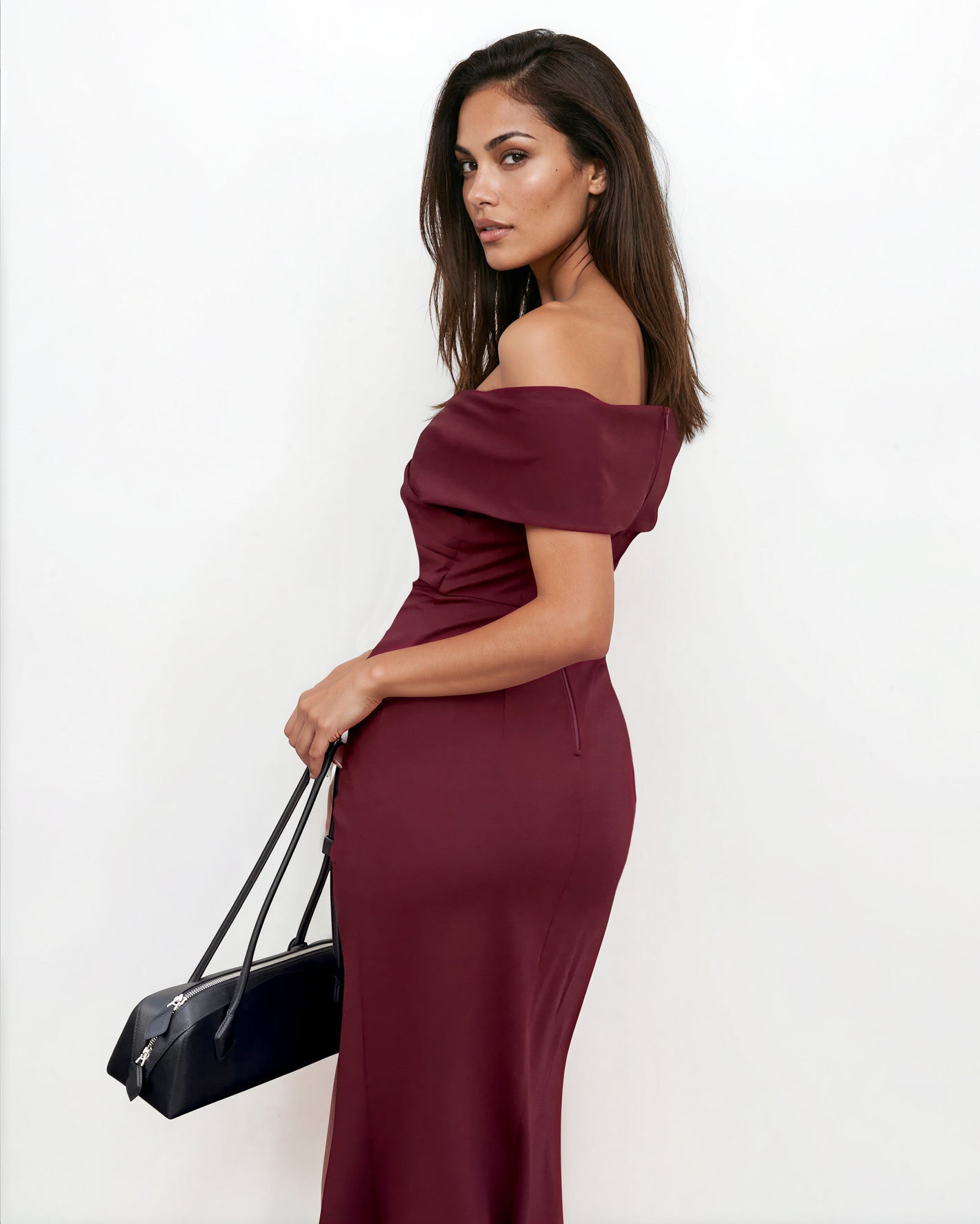 Briana Maxi Dress Mahogany Back