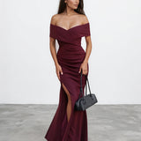 Briana Maxi Dress Mahogany Front