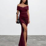 Briana Maxi Dress Mahogany Front