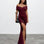 Briana Maxi Dress Mahogany Front