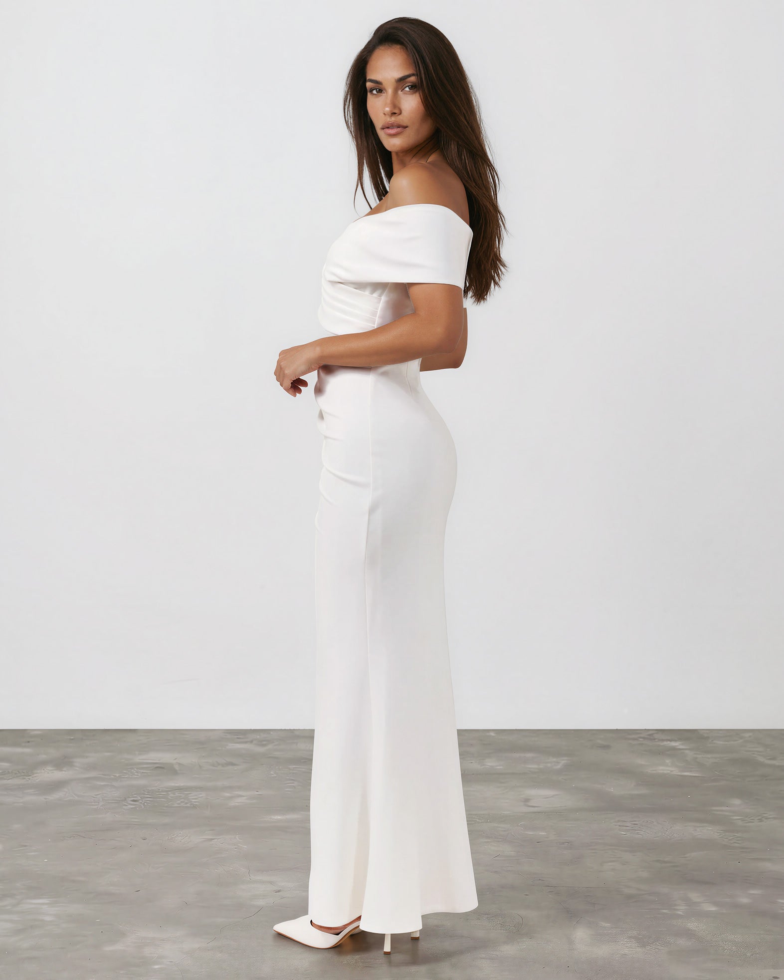 Briana Maxi Dress White side