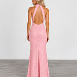 bridgette lace maxi pink front