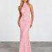 bridgette lace maxi pink front